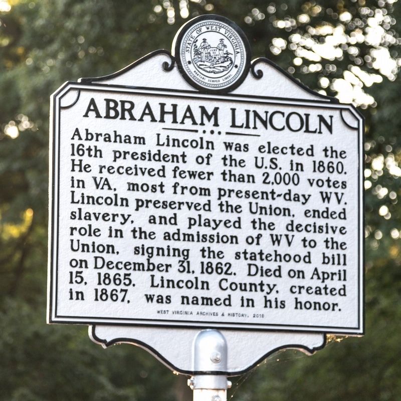 Abraham Lincoln Marker. Click for full size. Abraham Lincoln Marker image. Click for full size.