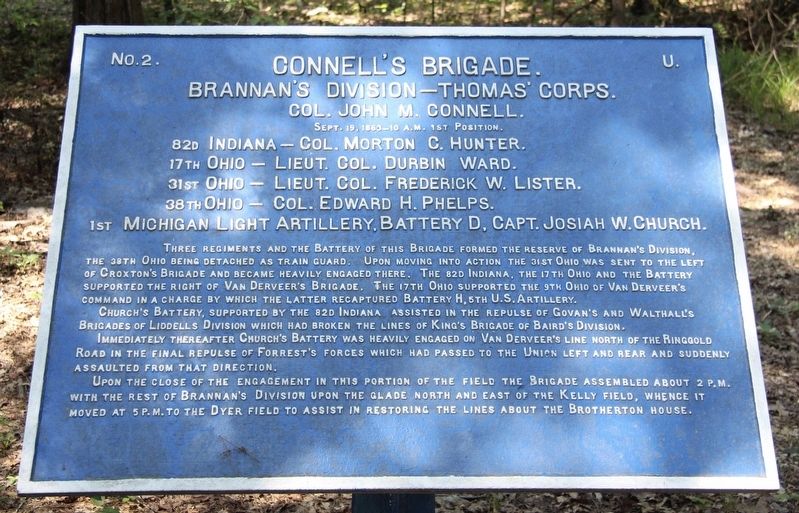 Connell's Brigade Marker image. Click for full size.