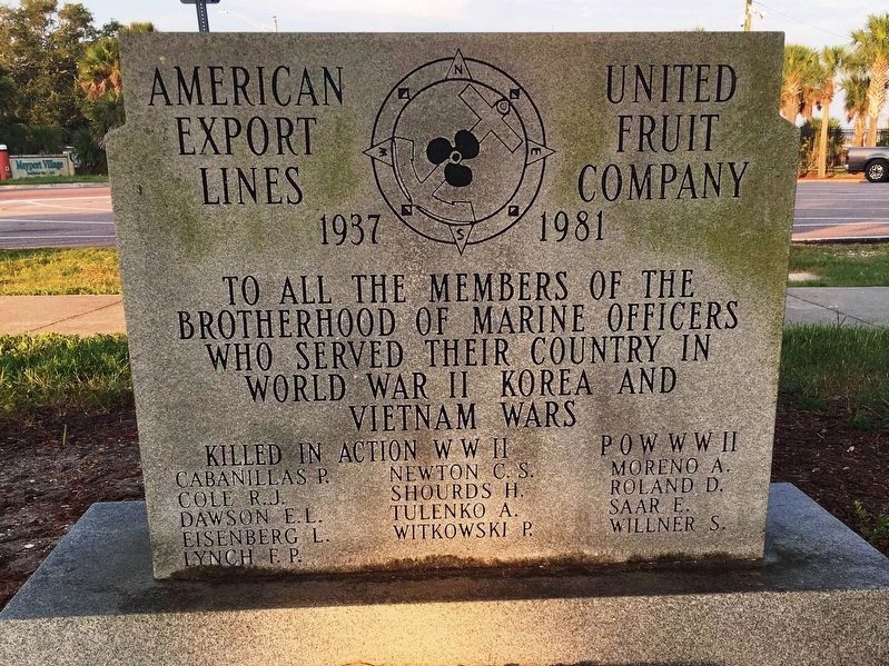 American Export Lines/United Fruit Company face of monument image. Click for full size.