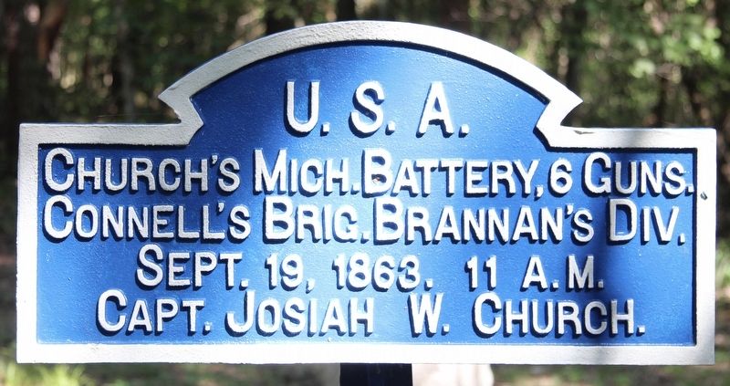 Battery D, 1st Michigan Artillery Marker image. Click for full size.