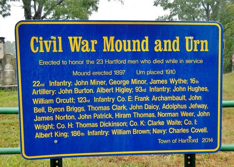 Civil War Mound and Urn Marker image. Click for full size.