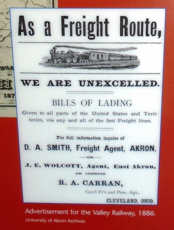 Valley Railway Advertisement on Marker image. Click for full size.