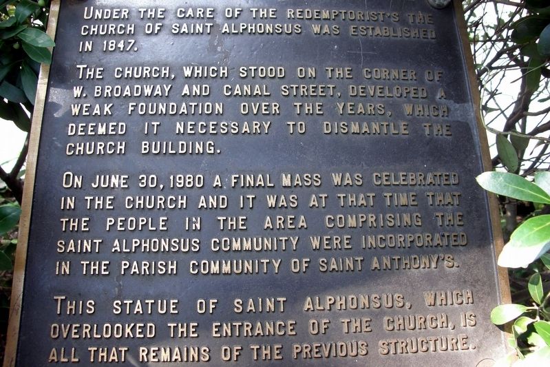The Church of Saint Alphonsus Marker image. Click for full size.