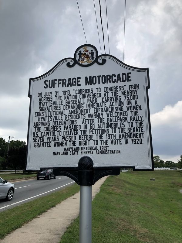 Suffrage Motorcade Marker image. Click for full size.