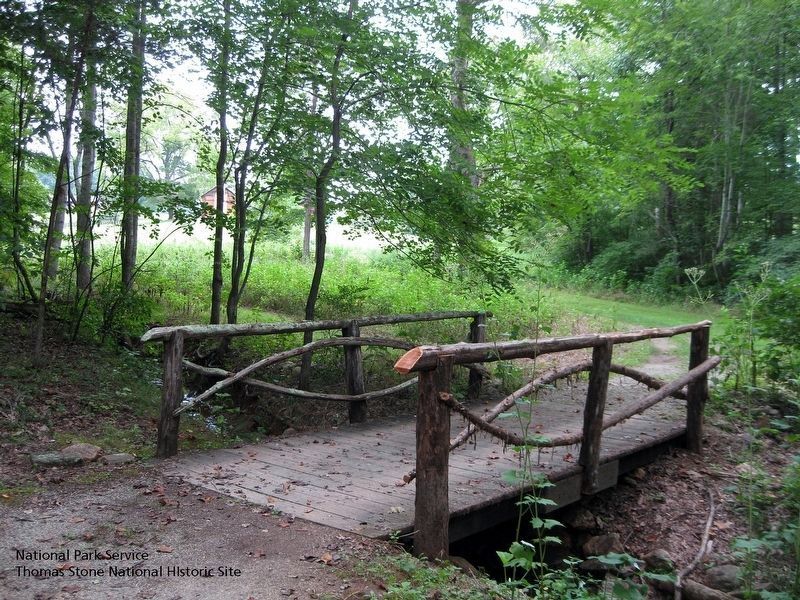 This bridge is crossed in approach to marker. image. Click for full size.