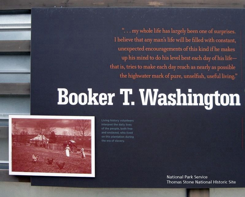 Booker T. Washington National Monument (Left 1/3 of marker.) image. Click for full size.