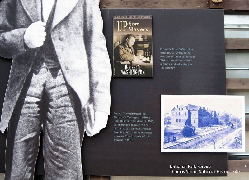 Booker T. Washington National Monument (Right 1/3 of marker.) image. Click for full size.