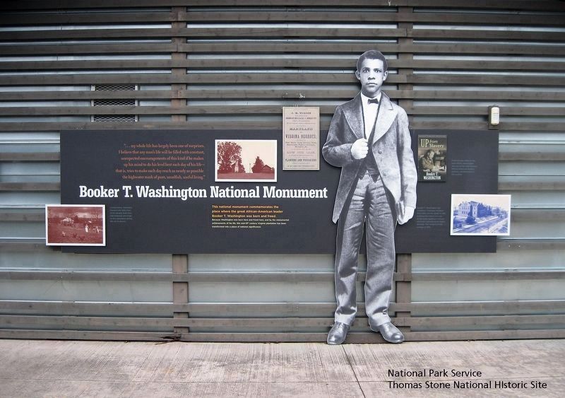 Booker T. Washington National Monument (Entire marker) image. Click for full size.