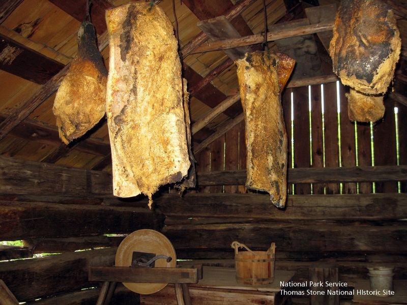 Smokehouse interior. image. Click for full size.