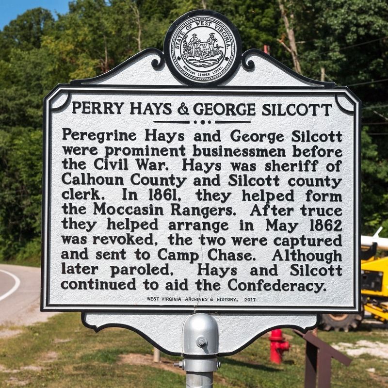 Perry Hays & George Silcott side of marker image. Click for full size.