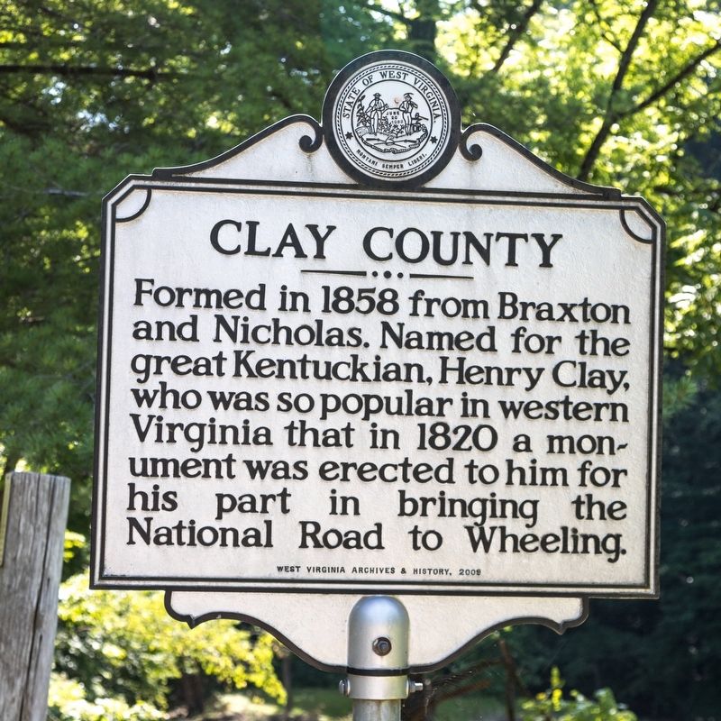 Clay County side of marker image. Click for full size.