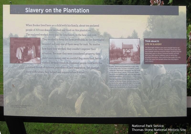 Slavery on the Plantation Marker image. Click for full size.