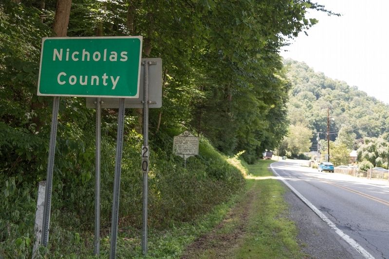 Clay County / Nicholas County Marker image. Click for full size.