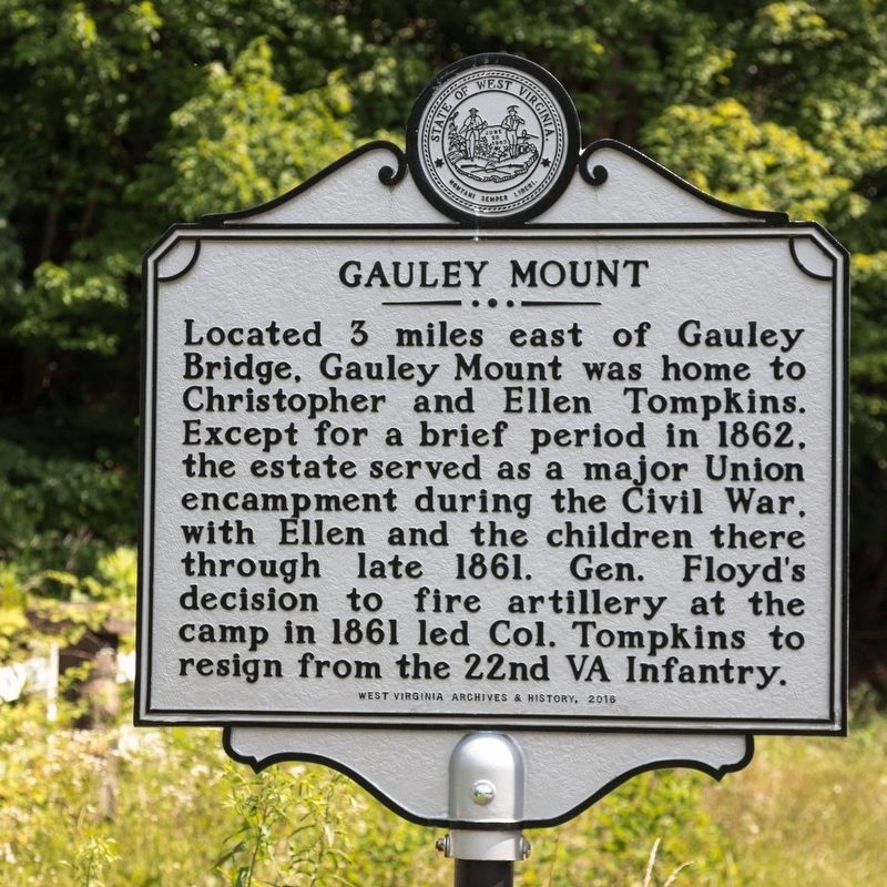 Gauley Mount side of marker image. Click for full size.