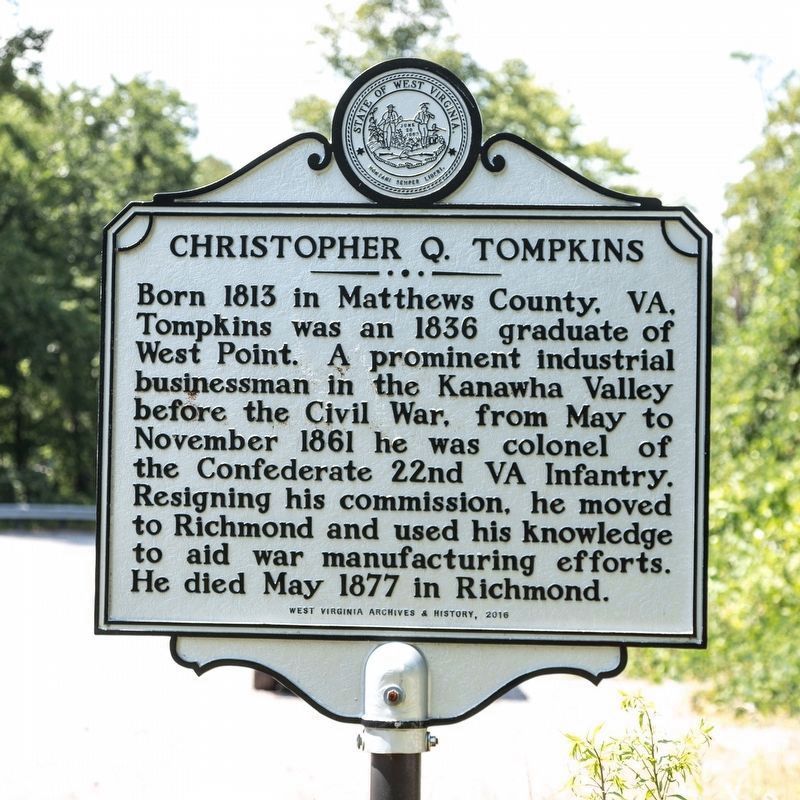 Christopher Q. Tompkins side of marker image. Click for full size.