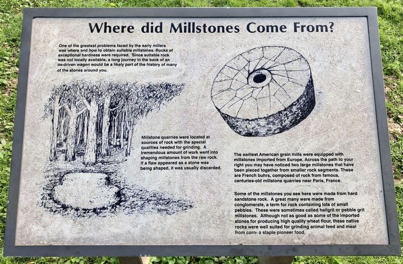 Where did Millstones Come From? Marker image. Click for full size.