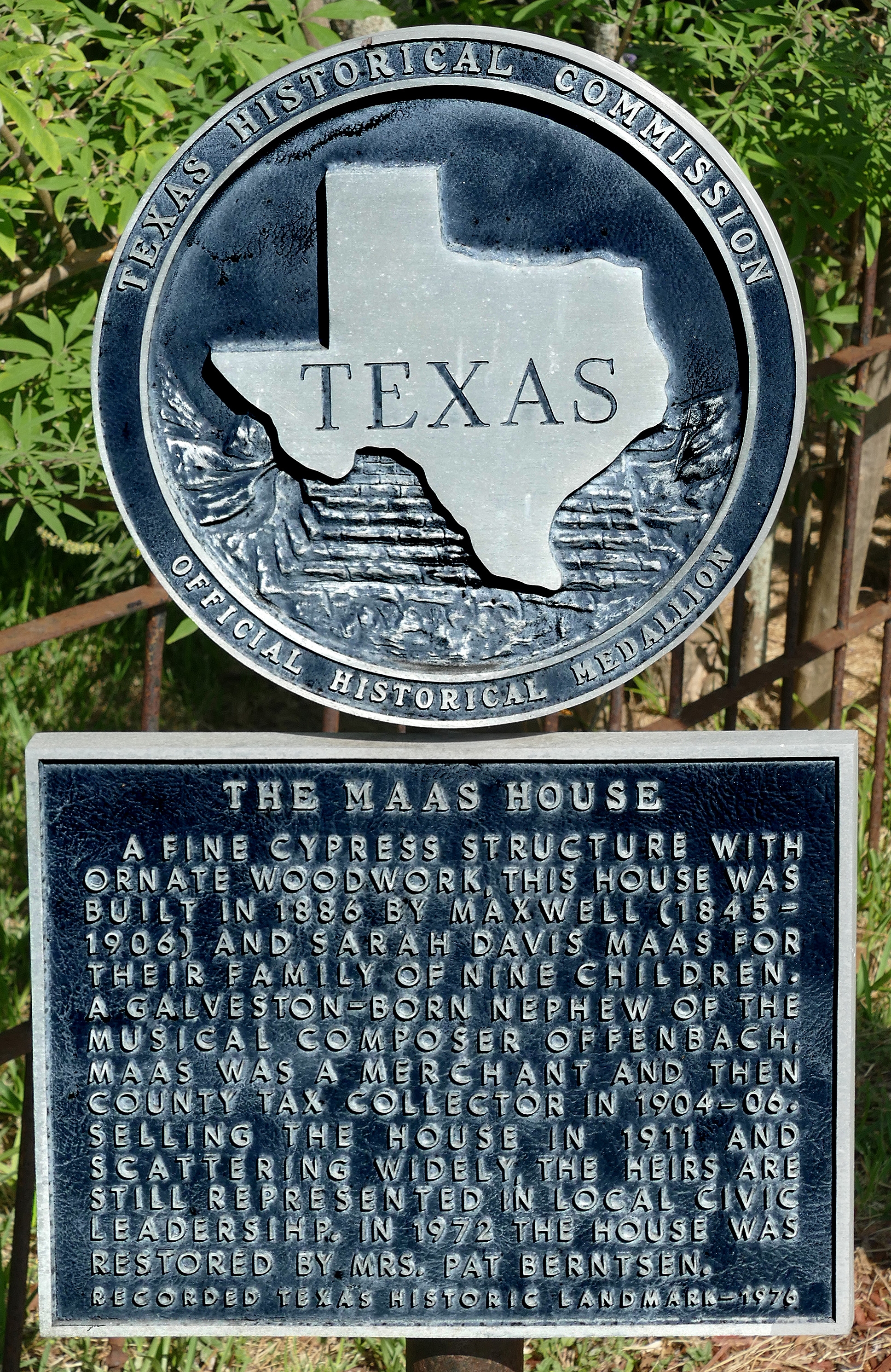 The Maas House Marker