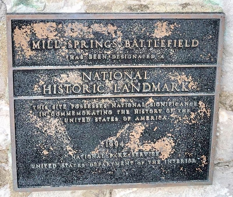 Mill Springs Battlefield National Historic Landmark Marker image. Click for full size.