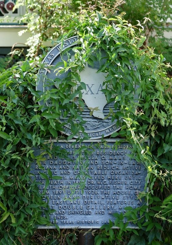 Isabella Offenbach Maas Residence Marker image. Click for full size.