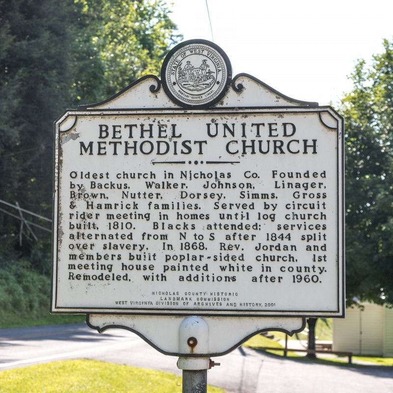 Bethel United Methodist Church Marker image. Click for full size.