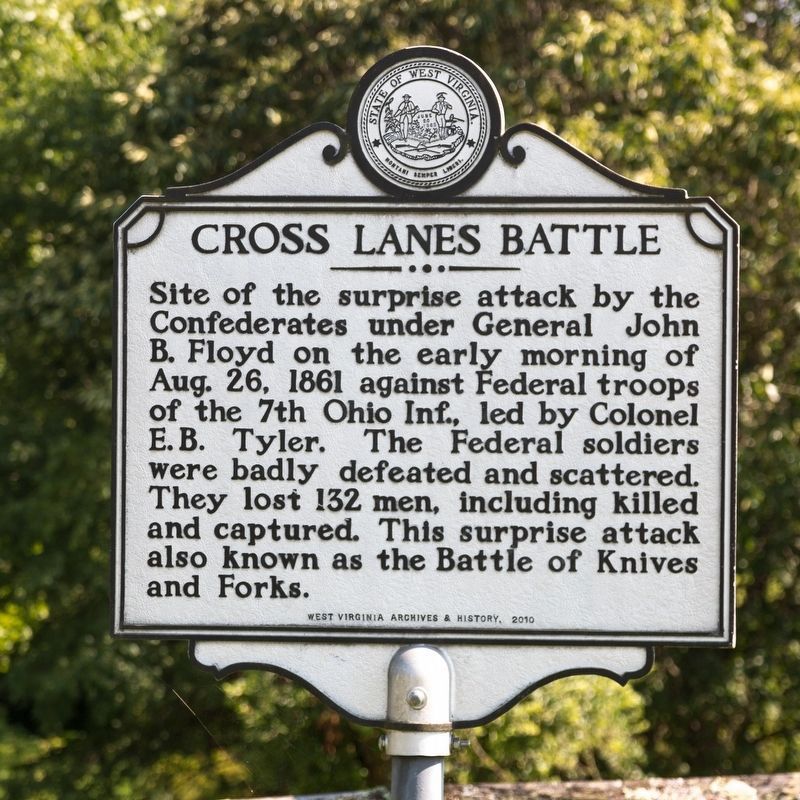 Cross Lanes Battle Marker image. Click for full size.