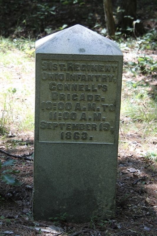 31st Ohio Infantry Marker. Click for full size. 31st Ohio Infantry Marker image. Click for full size.