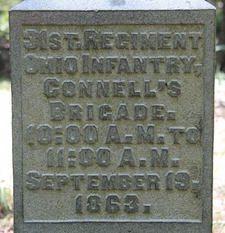 31st Ohio Infantry Marker. Click for full size. 31st Ohio Infantry Marker image. Click for full size.