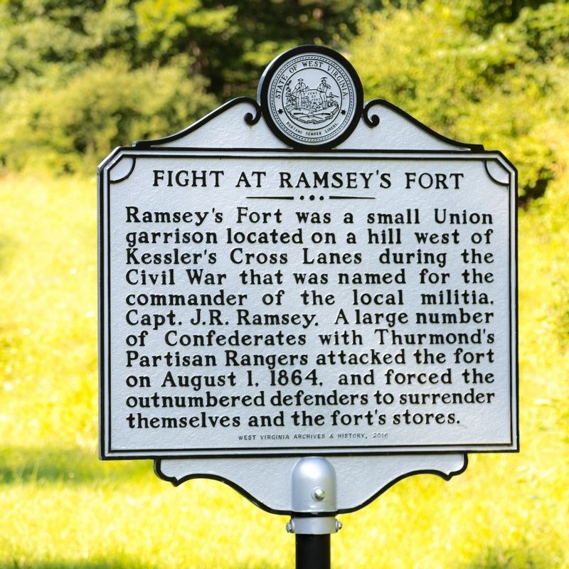 Fight At Ramsey’s Fort Marker image. Click for full size.