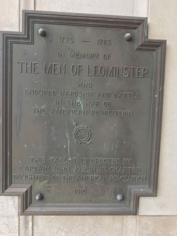In Memory of the Men of Leominster Marker image. Click for full size.