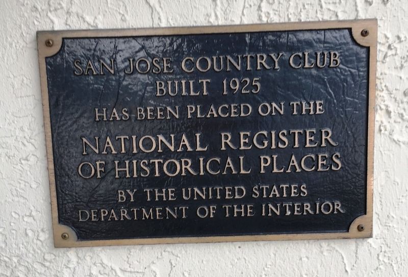 San Jose Country Club Marker image. Click for full size.