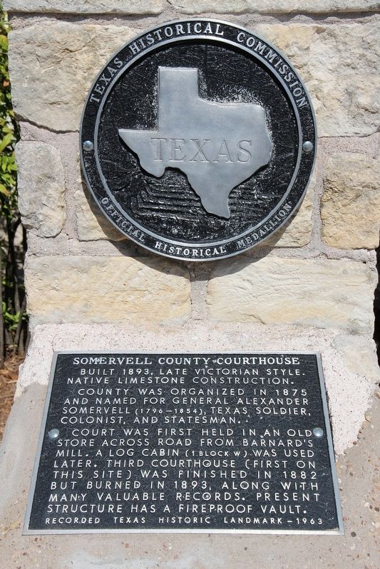Somervell County Courthouse Marker image. Click for full size.