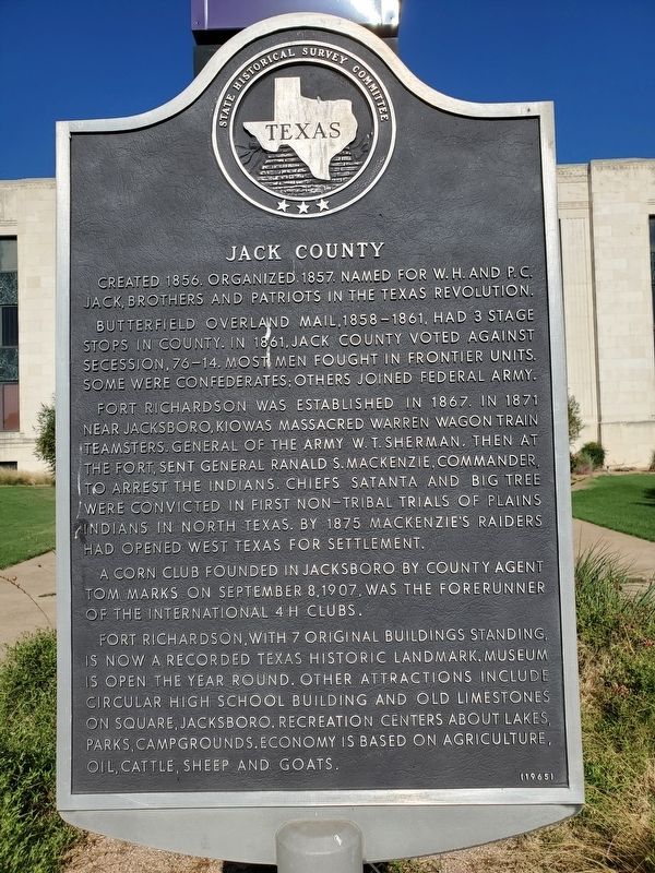 Jack County Marker image. Click for full size.