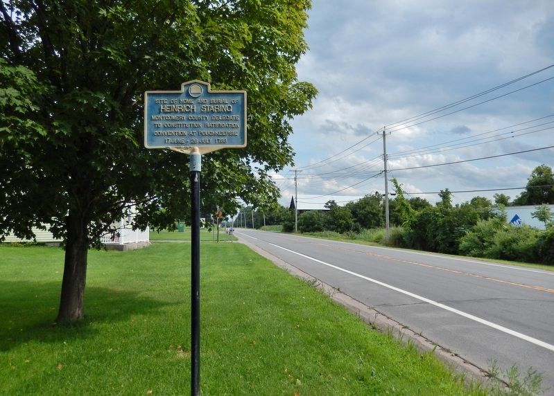 Heinrich Staring Marker<br>(<i>wide view looking east along New York Route 5</i>) image. Click for full size.