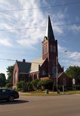 St. Paul Evangelical Lutheran Church and Marker. Click for full size. St. Paul Evangelical Lutheran Church and Marker image. Click for full size.