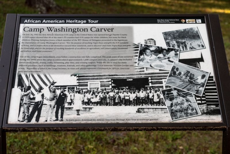 Camp Washington Carver Marker. Click for full size. Camp Washington Carver Marker image. Click for full size.