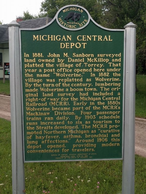 Michigan Central Depot Marker image. Click for full size.
