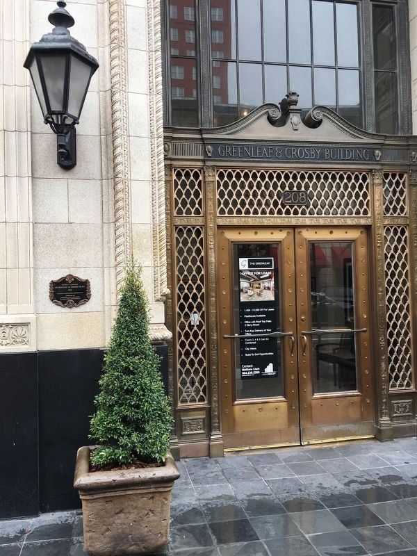 Greenleaf & Crosby Bldg Marker image. Click for full size.