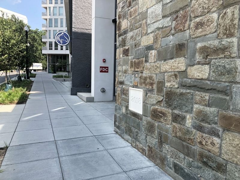 Stone from First Baptist Church in America Marker. Click for full size. Stone from First Baptist Church in America Marker image. Click for full size.