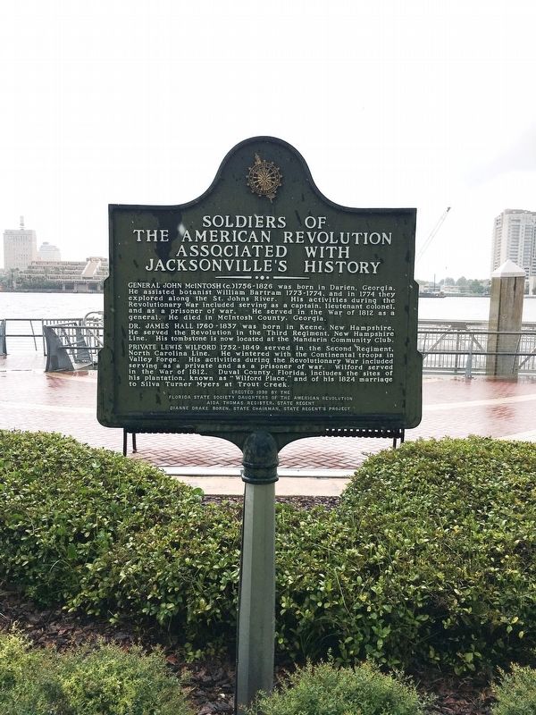 Soldiers of The American Revolution Associated with Jacksonville’s History Marker image. Click for full size.