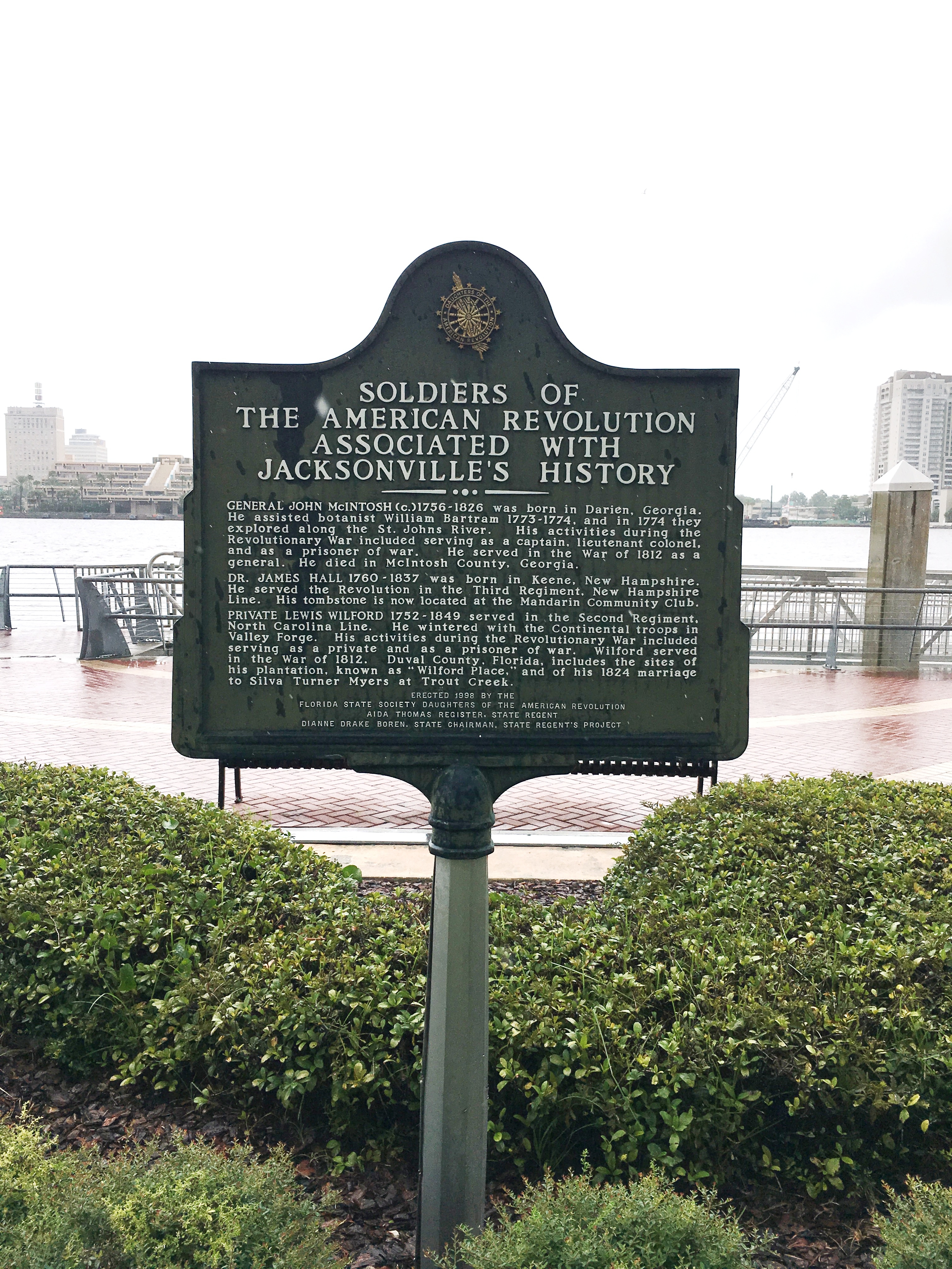 Soldiers of The American Revolution Associated with Jacksonville’s History Marker