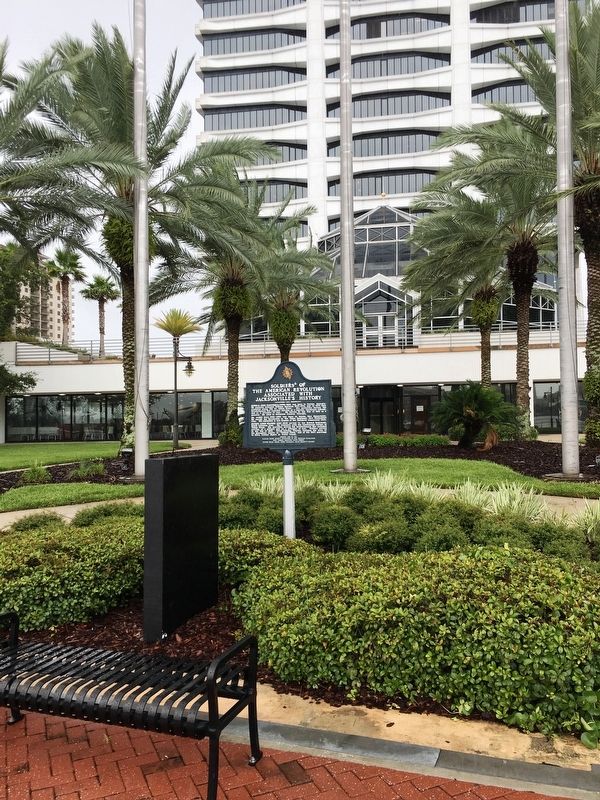 Soldiers of The American Revolution Associated with Jacksonville’s History Marker. Click for full size. Soldiers of The American Revolution Associated with Jacksonville’s History Marker image. Click for full size.