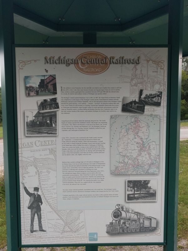 Michigan Central Railroad Marker. Click for full size. Michigan Central Railroad Marker image. Click for full size.