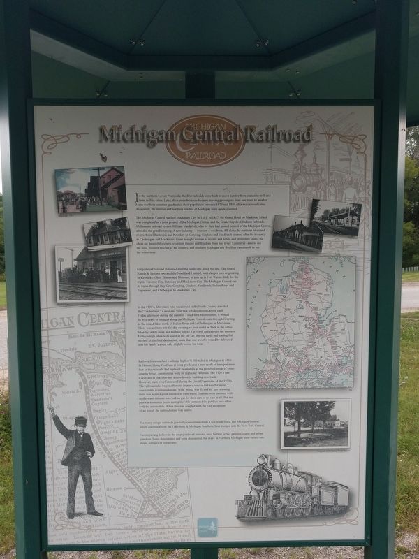 Michigan Central Railroad Marker image. Click for full size.