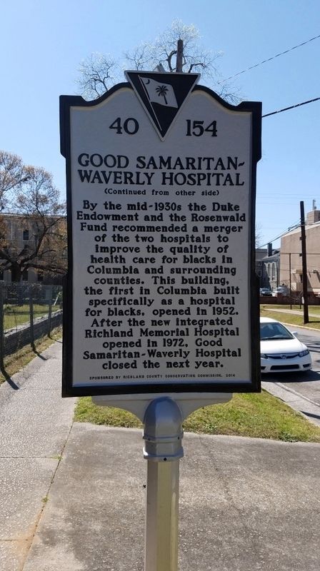 Good Samaritan-Waverly Hospital Marker. Click for full size. Good Samaritan-Waverly Hospital Marker image. Click for full size.