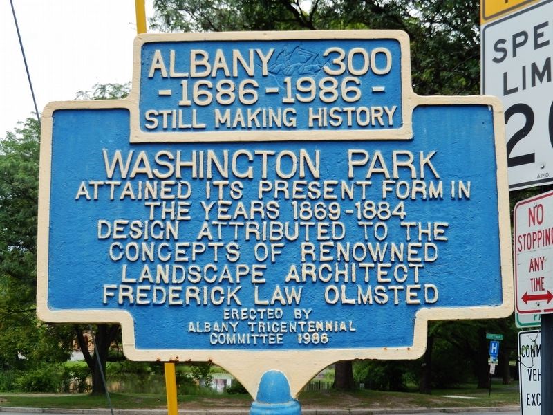 Washington Park Marker. Click for full size. Washington Park Marker image. Click for full size.