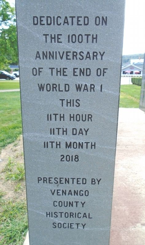 World War I Veterans Memorial Dedication image. Click for full size.