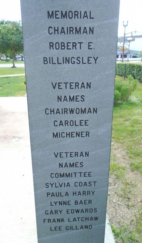 World War I Veterans Memorial Committee image. Click for full size.
