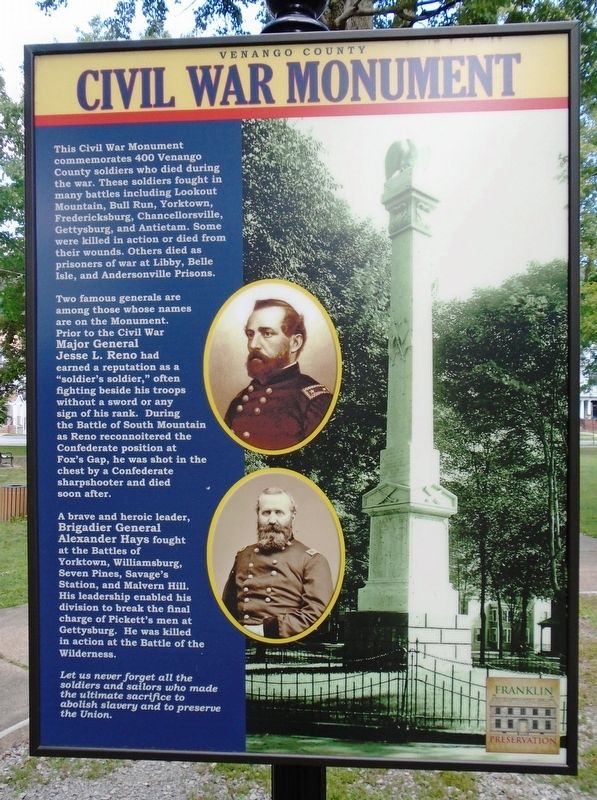 Venango County Civil War Monument Marker image. Click for full size.