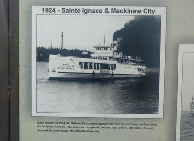 1924 - Sainte Ignace & Mackinaw City (upper left image) image. Click for full size.