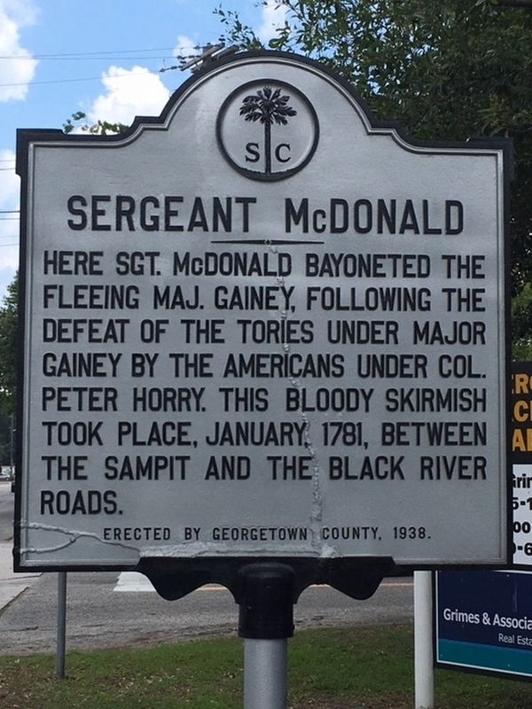 Sergeant McDonald Marker. Click for full size. Sergeant McDonald Marker image. Click for full size.